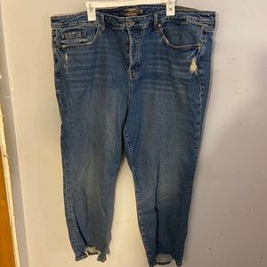 Torrid Jeans with Multiple Button Closure and Distressed Ankle